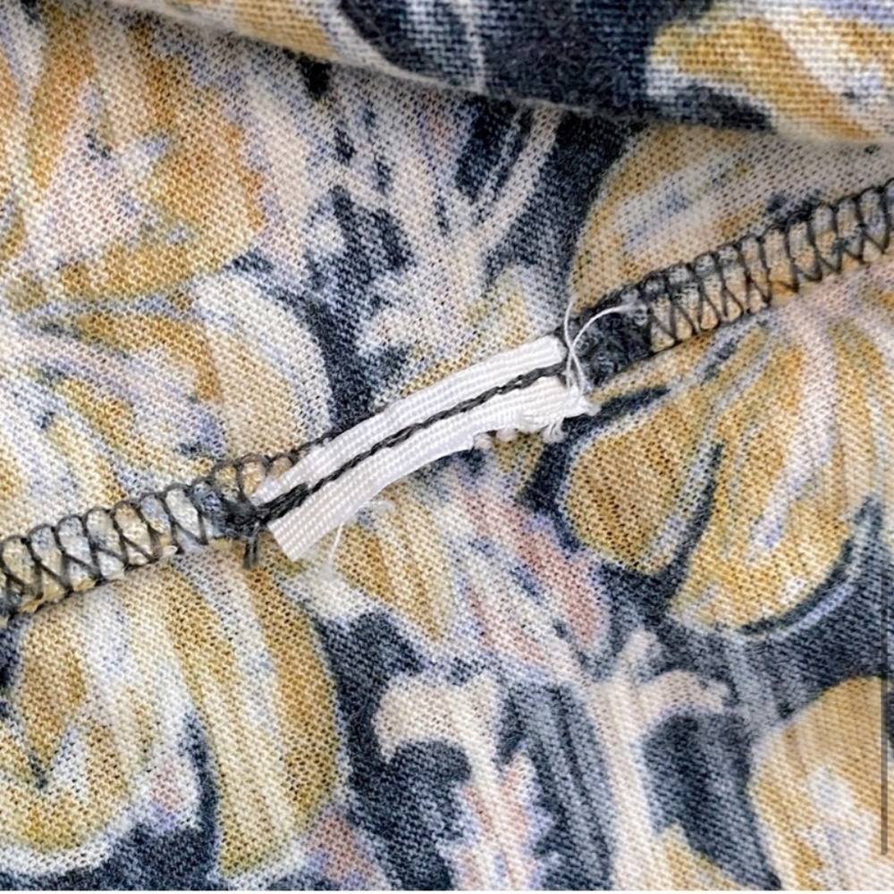 Free People Yellow Floral Leilani Crop With Crochet Lace Trim S - Picture 8 of 13